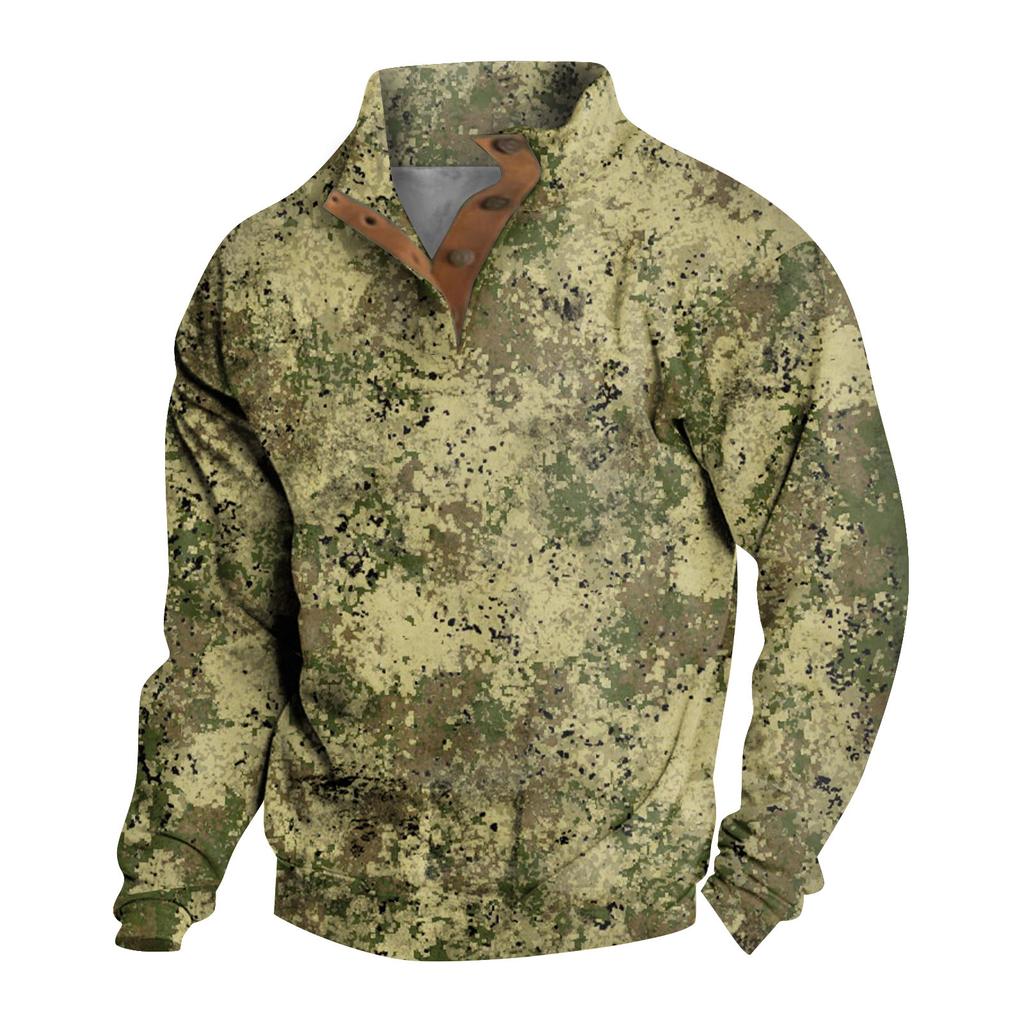 Spring And  Men's Standing Collar Sweatshirt Is Outdoor Casual Sweaters Tops