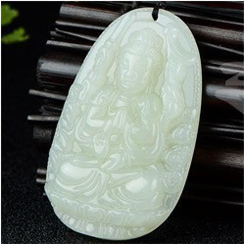 Wisiorek z nefrytu Hetian Ośmiu Świętych Opiekunów Wisiorek z Buddą Zodiakalnym