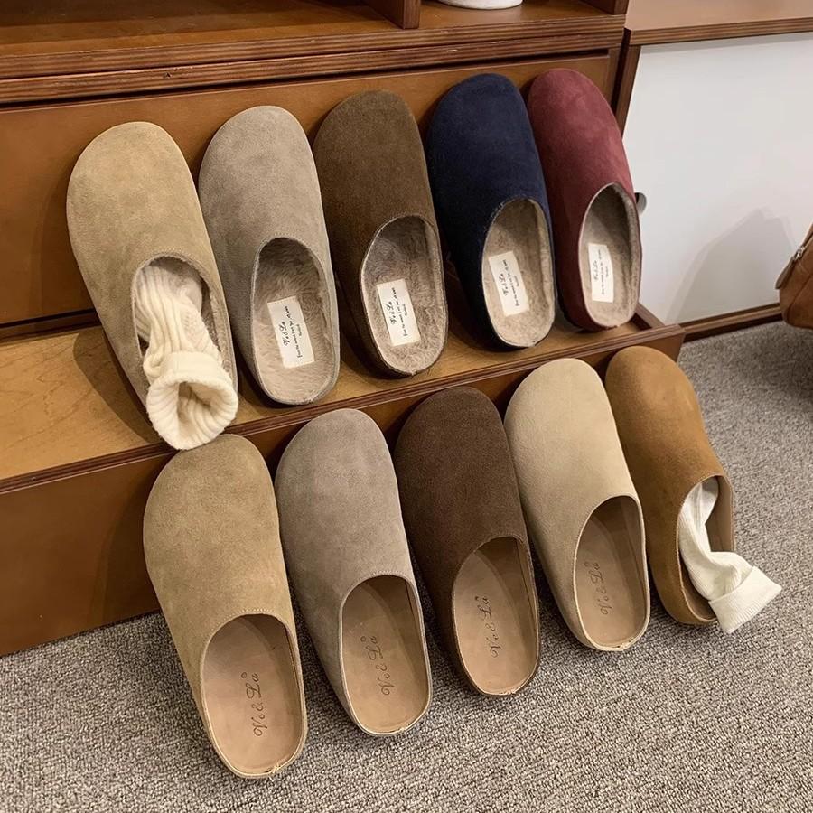 Soft leather version~ inner heightening platform Boken shoes for women's outer wear 2025 spring and summer new Mori retro baotou half slippers