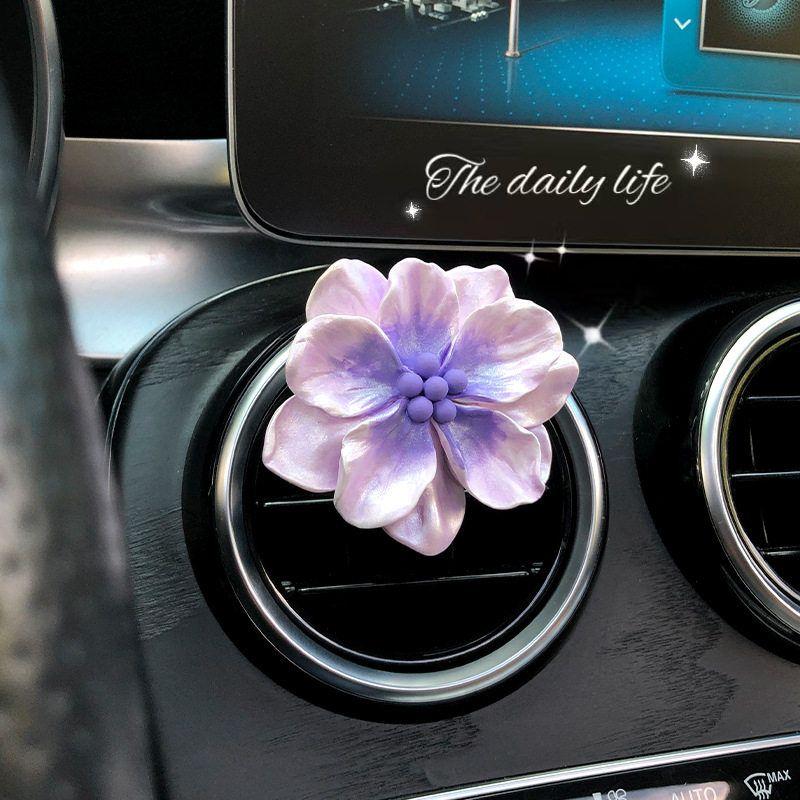 Butterfly and Flower Car Fragrance Perfume Car Air Vent Decoration Flower Ornament for Girls Car Interior Decoration Diffuser Stone