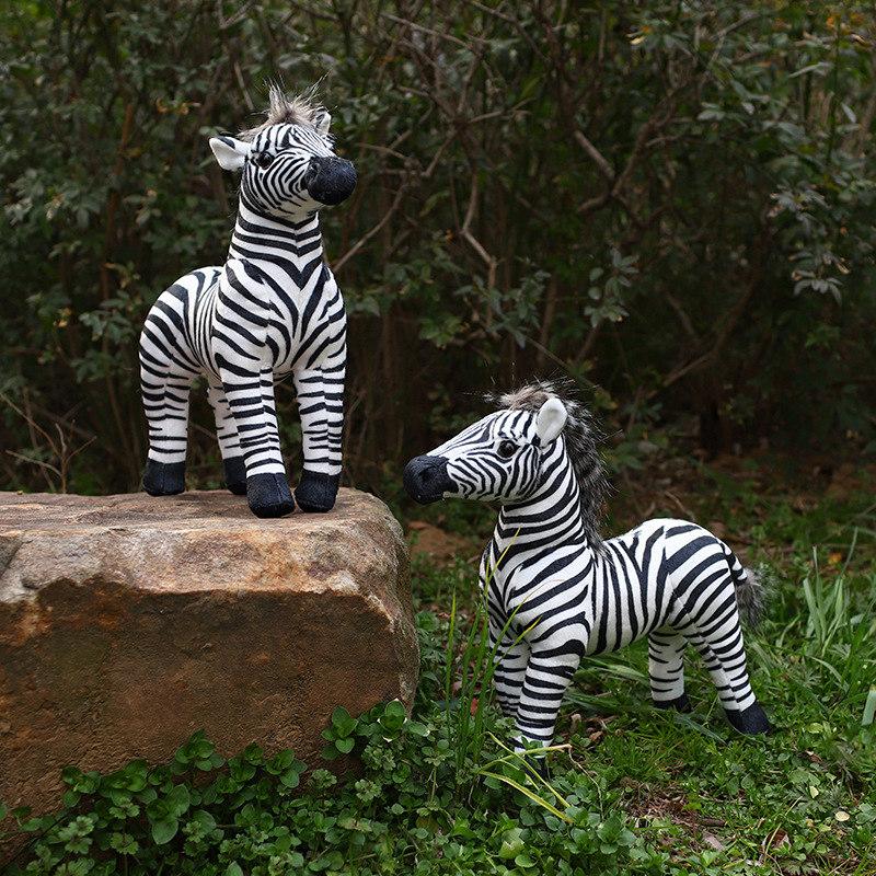 Simulated Zebra Plush Doll Creative Animal Doll Decoration Home, Living Room Decoration Children's Festival Gift