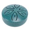 Miniature Steel Tongue Drum 3 Inch 6 Notes Rain Drum Percussion Instrument for Outside Garden Dark Green
