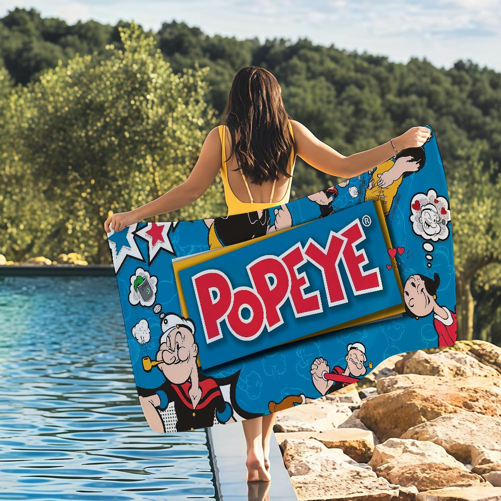 P-Popeye Marine Elements Nautical Sailors Quick Drying Beach Towels Are Suitable For Swimming Pools Camping Yoga And The Gym
