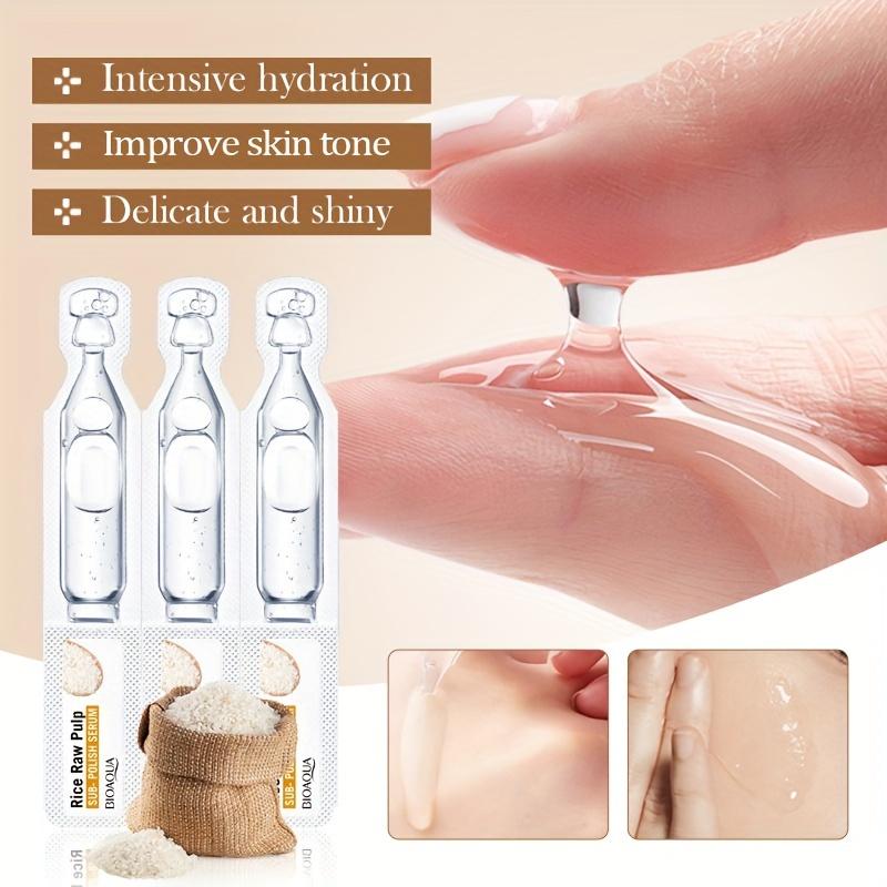 Rice Pulp Second Throw Essence Hyaluronic Acid Smooth Wrinkle Essence Skin Tone Moisturize Delicate Smooth Facial Skin Suitable for Dry Dark Skin