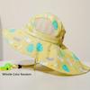 Kids UV Protection Sun Hat With Cape Quick Dry Breathable Beach Cap Summer Printed Outdoor Shade Headwear For Boys Girls