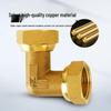 Copper 90° Elbow DN15, 4-Point Thickened Right Angle, Double Internal Thread, 6-Point Live Joint, Equal/Unequal Dia.