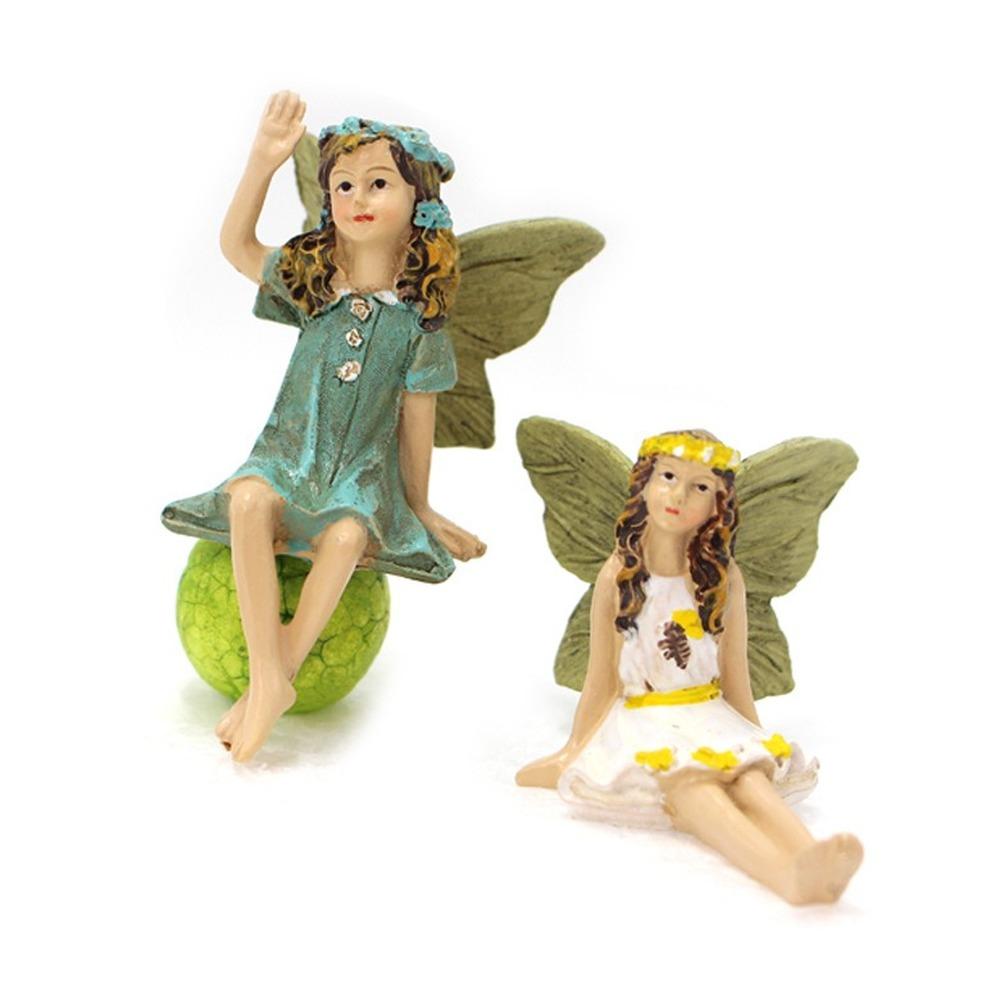 6 Piece Set Creative Flower Fairy Decoration Garden Micro Landscape Ornament Plug-in Flower Fairy