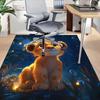 1PC Lion Cub Night Extra Large Non-Slip Floor Carpet, Office, Family, Bedroom, Studio - Large Area RugJ0386