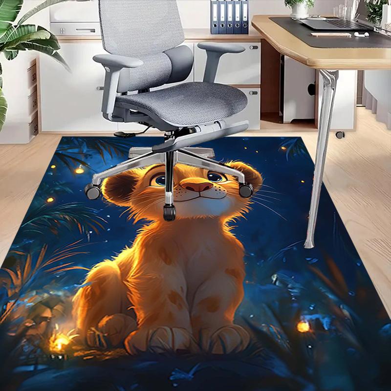 1PC Lion Cub Night Extra Large Non-Slip Floor Carpet, Office, Family, Bedroom, Studio - Large Area RugJ0386