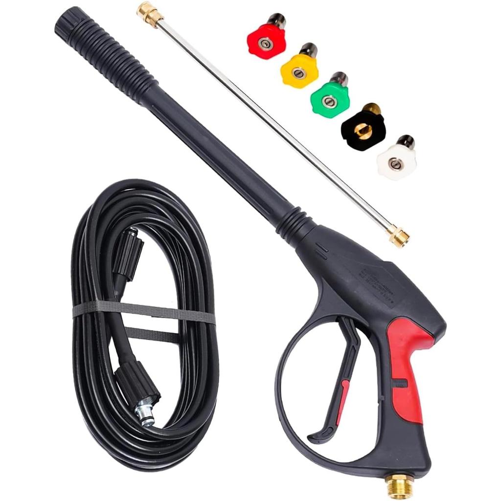 3000 PSI Pressure Washer Gun Power Washer Spray Gun Kit with Universal M22 Connector and 5 Quick Connect nozzles for Generac Briggs Craftsman