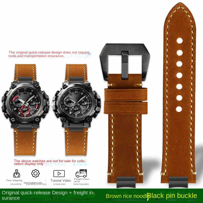 Schnellwechsel MTG B3000 Retro Leder Uhrenarmband Für Casio MTG-B3000B/BD Edelstahl Adapter Herren Rindsleder Uhrenarmband