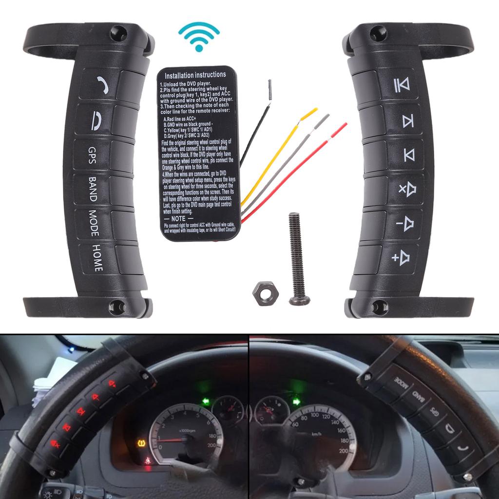 Compact Car Steering Wheel Accessory Remote Control Car Steering Wheel Command Unit Car Spare for Multimedia Devices