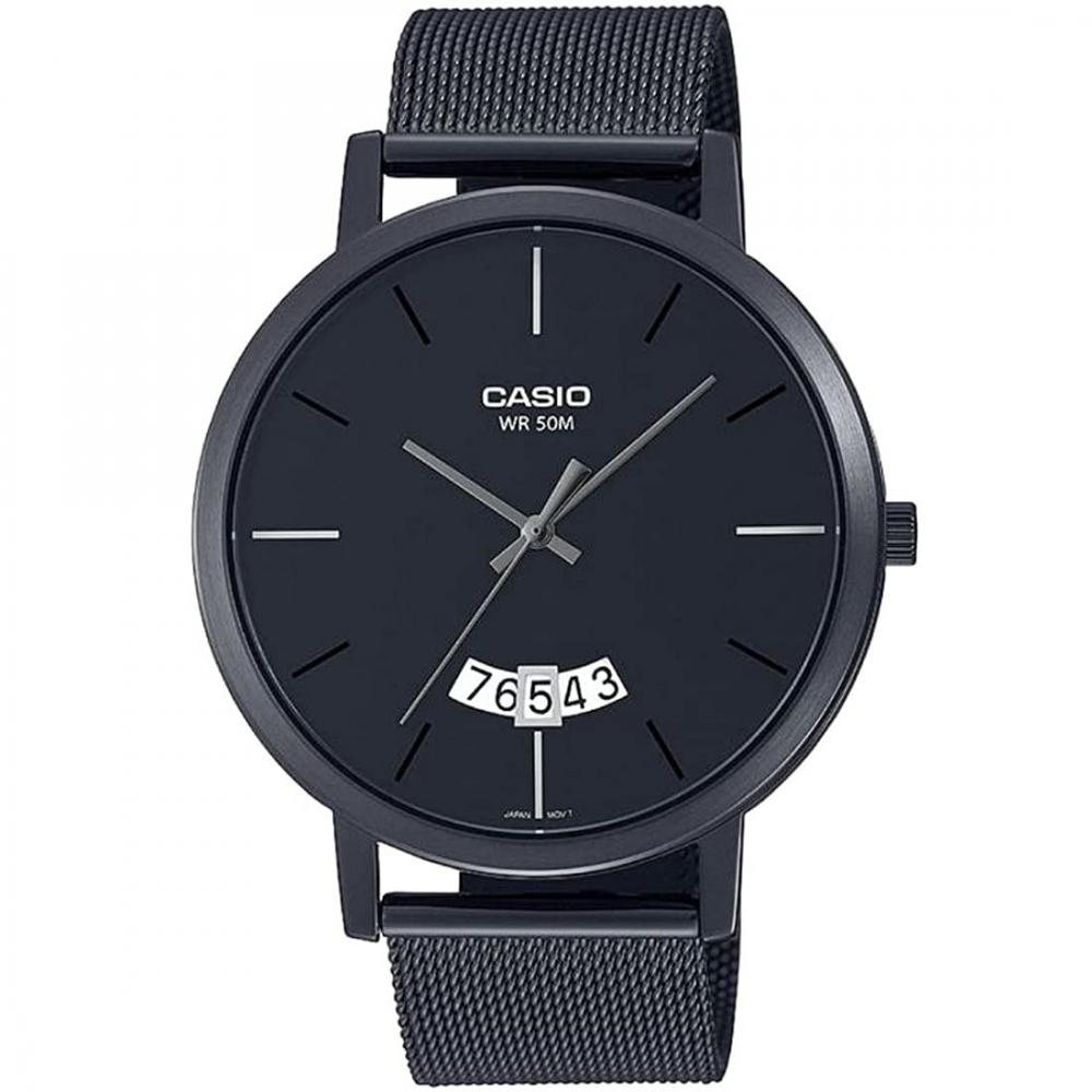 

CaSio Mtp B100mb 1ev [] [CaSio] Кварцевые мужские часы с черным циферблатом и черным металлическим сетчатым ремешком OverSeaS