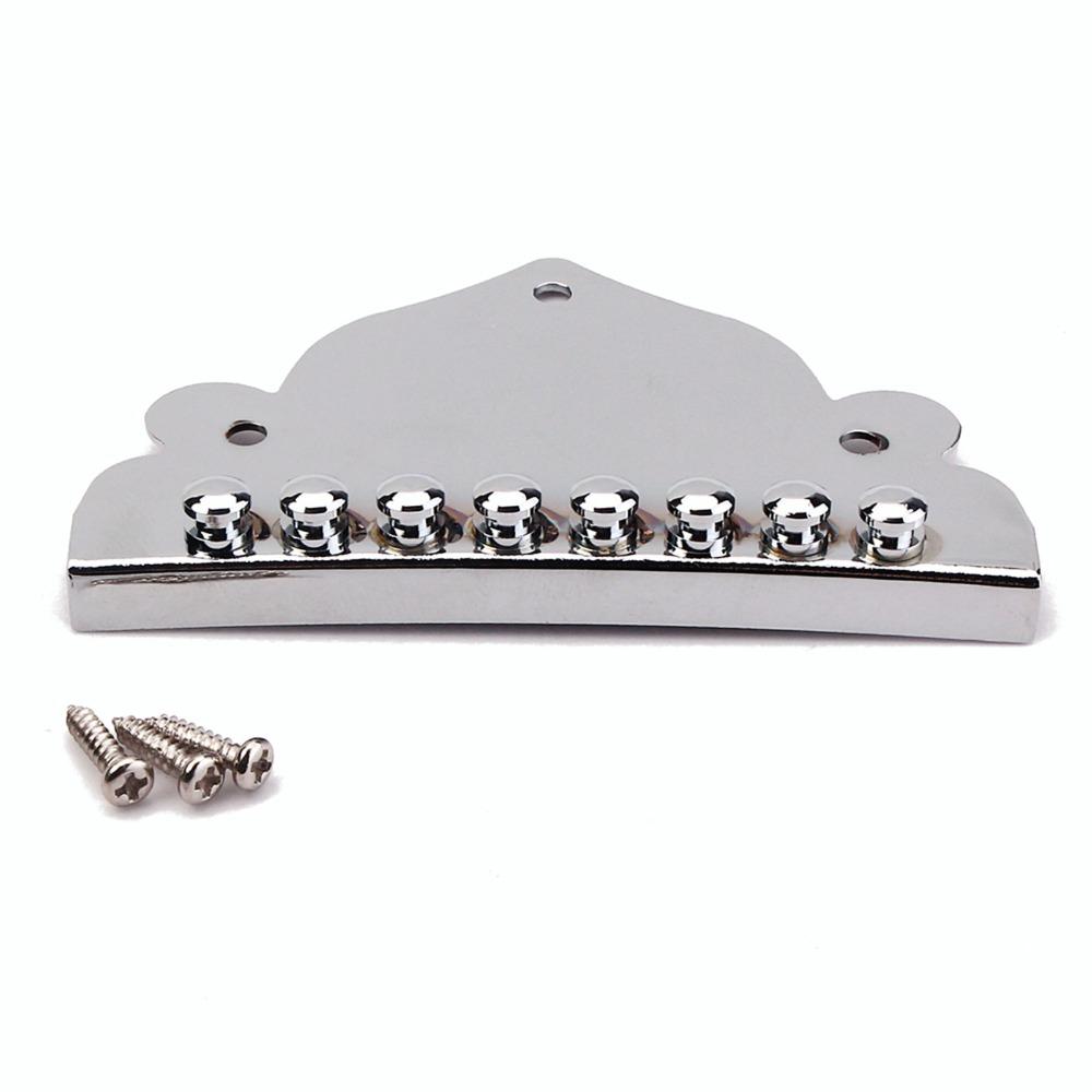 Metal Material Mandolin Tailpiece Silver Mandolin Bridge Replacement For Mandolin Instrument