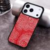 Red Bandana Paisley Phone Case for iPhone 17 16 15 Pro Max Air 14 13 12 11 Plus Shockproof Capa Cover