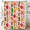 Fruit Pattern Shower Curtain Cute Watermelon Banana Pineapple Bathroom Decor Set Tropical Summer Vibes Home Textile