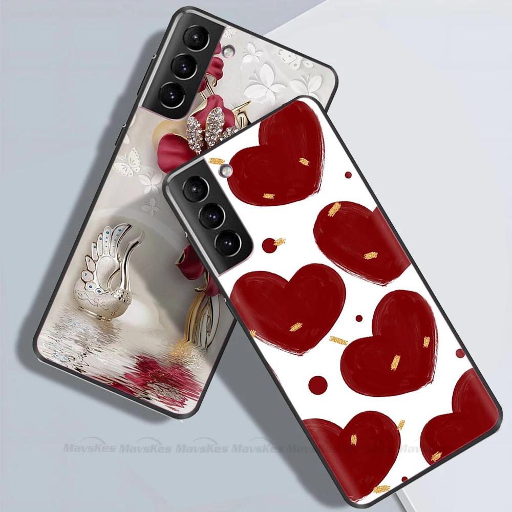 For Samsung S22 Ultra Phone Case Cute Panda Funda For Samsung Galaxy S22 Plus S 22 Ultra Cover Liquid Silicone Protective Coque