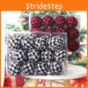 Stylish 7cm Black And White Check Christmas Bauble Set For Classic Christmas Decorations
