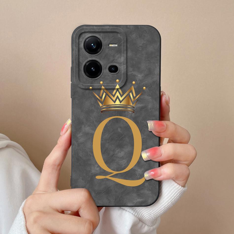 For Vivo V25 V25E Phone Cover Lovely Letters High Quality Case For Vivo V 25 Soft Liquid Silicone Lightweight Anti Drop Fundas