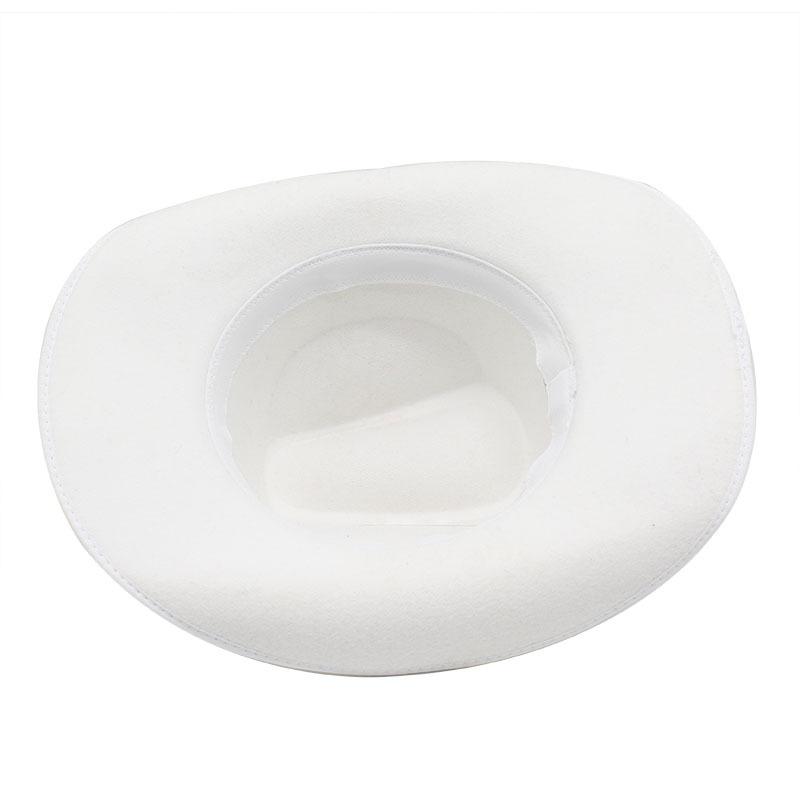 Hemming Woolen Top Hat Style Western Cowboy Hat Knight Hat Word Top Men'S And Women'S Hat