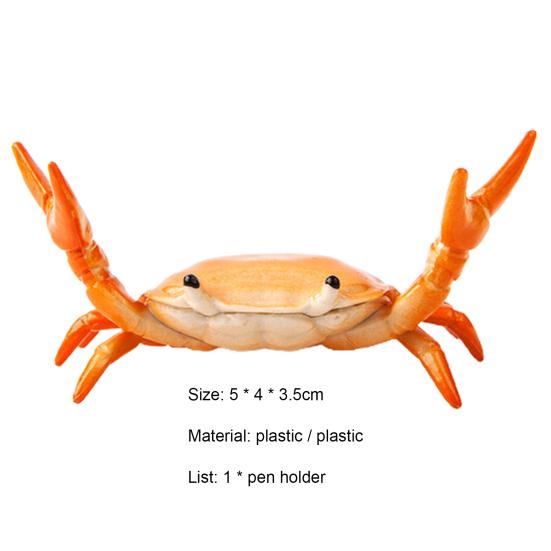 Animal Design Single Pen Holder High Stability Plastic Weightlifting Crab Pen Holder for Office