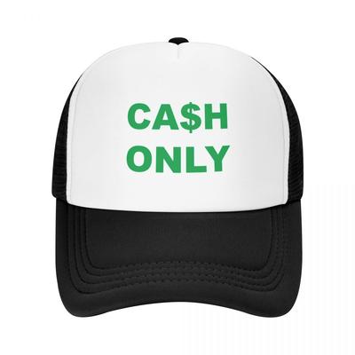 New Cash Only Funny Money Saying Quote Baseball Cap Brand Man Caps Tea Hats Beach Bag Beach Hat For Unisex Women'S 1