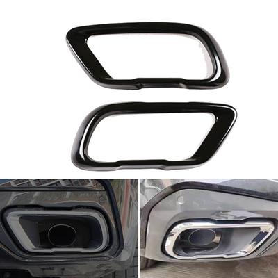 Edelstahl glänzend schwarz Schwanz Schalldämpfer Auspuffrohr Ausgang Abdeckung Teile Trim für BMW X5 G05 X6 G06 X7 G07 - M