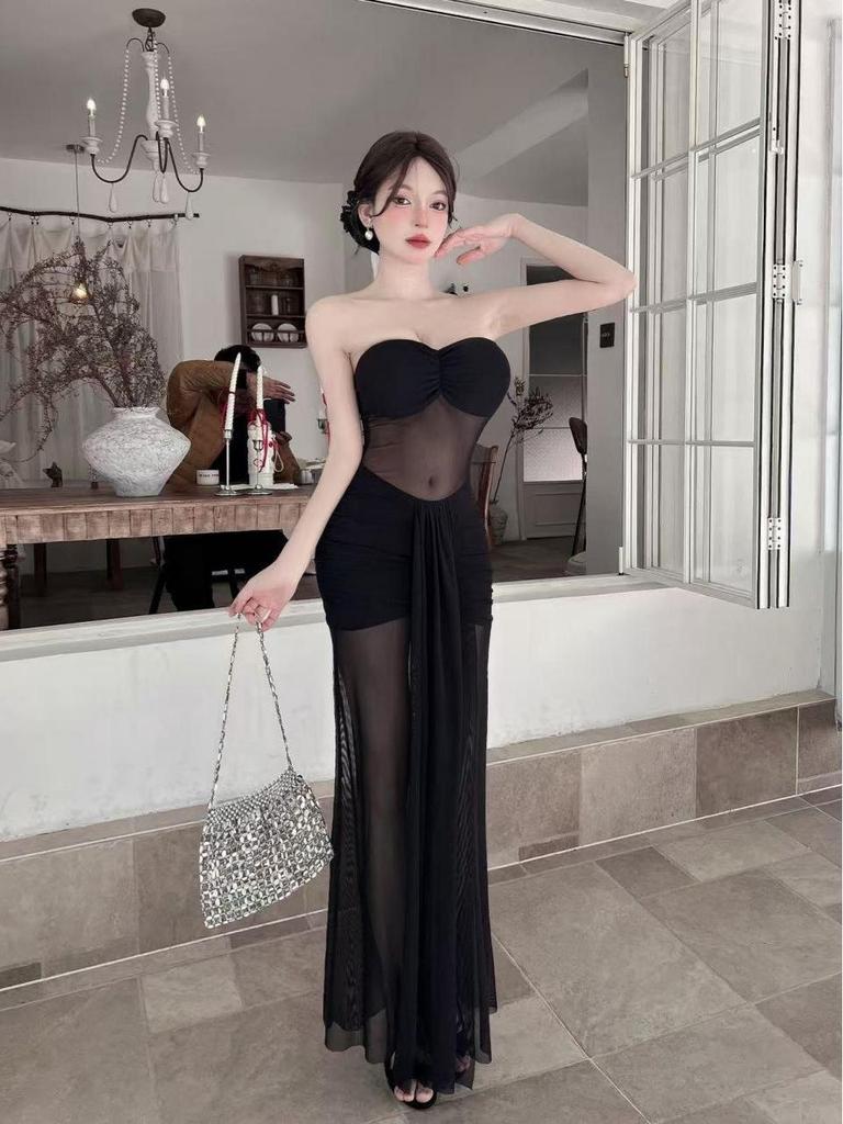 Women's Sexy Long Dress for Nightclub or Formal Wear - New Style Sauna Technician Work Clothes
