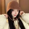 Windproof Beanie Cap Warm Earmuffs Cap New Knitted Cap  Women