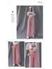 Women's Summer Plaid Ice Silk High-Waisted Wide-Leg Drape Pants