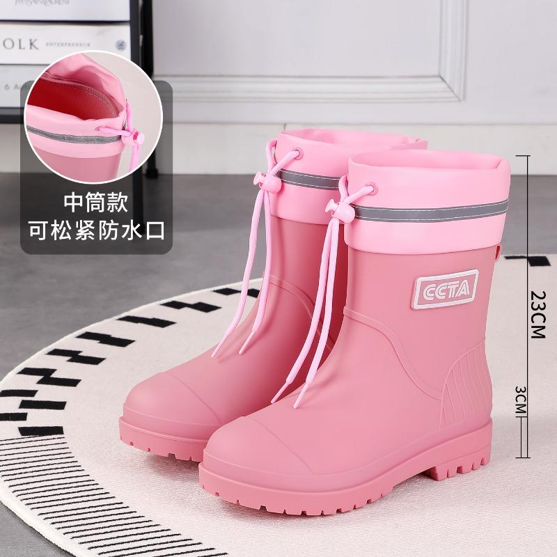 Fashion new extra high tube rain shoes women's outdoor thickened wear-resistant waterproof non-slip lightweight women's water shoes work rain boots