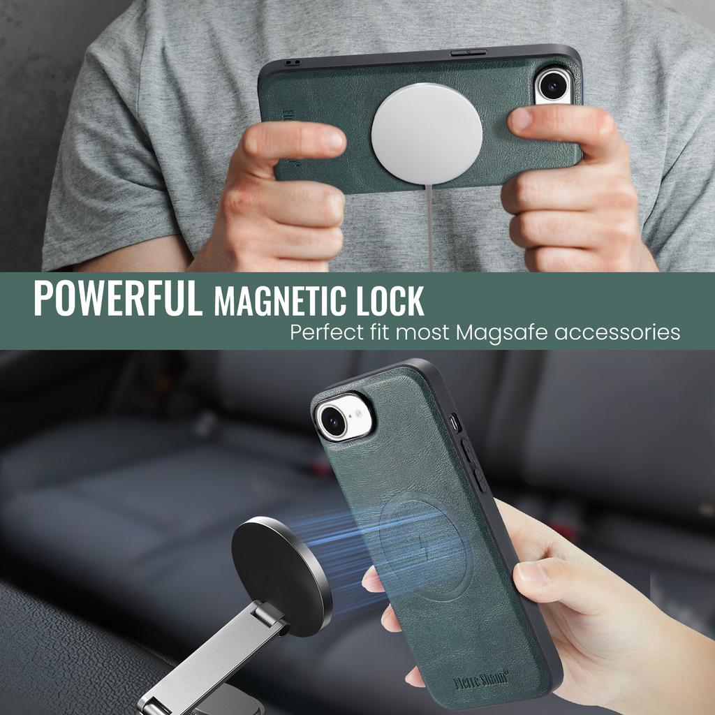 Magnetic Detachable Leather Wallet Phone Stand Wireless Charge Case Cover For iPhone 16E 17E