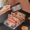 Klarer Acryl-Make-up-Organizer - Lidschattenpalette-Displayständer & 7-Schlitz-Lippenstifthalter Platzsparend für Schminktisch
