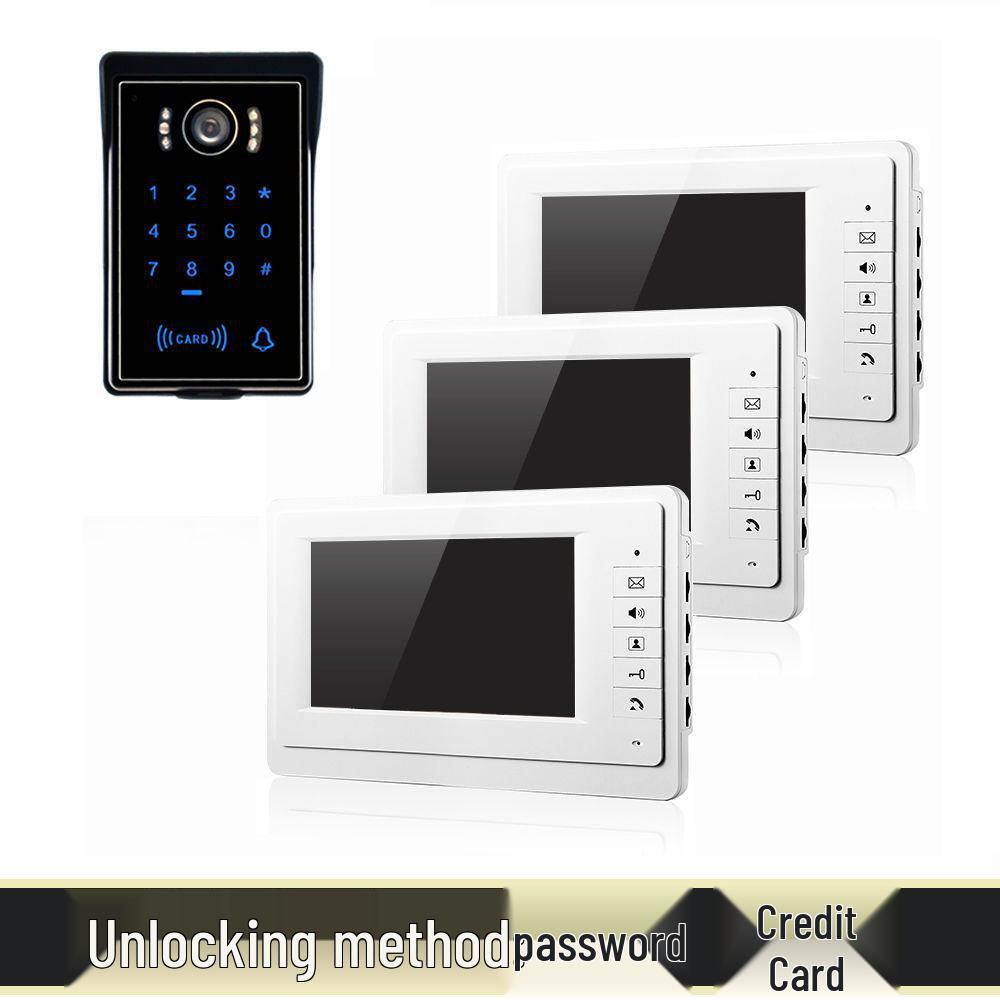 7-inch HD Wired Visual Intercom Doorbell for Home Monitoring and Smart Villa Access Control System