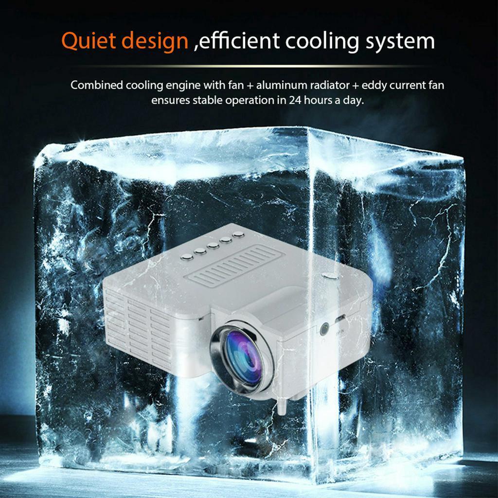 Tragbarer LED Mini Projektor Video Beamer für Heimkino 500 Lumen Unterstützt Display 4k Projektor 4K LED Projektor HD 1920x1080 10W