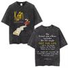 Sommer-Heißverkauf Gewaschen Vintage Korn Tour 2026 Merch T-Shirt Unisex Gothic Rock Popmusik T-Shirt Y2k Baumwolle Übergroße T-Shirts