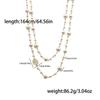 Korean Long Pearl Necklace: Trendy Multi-layer Hollow Flower Sweater Chain for Women
