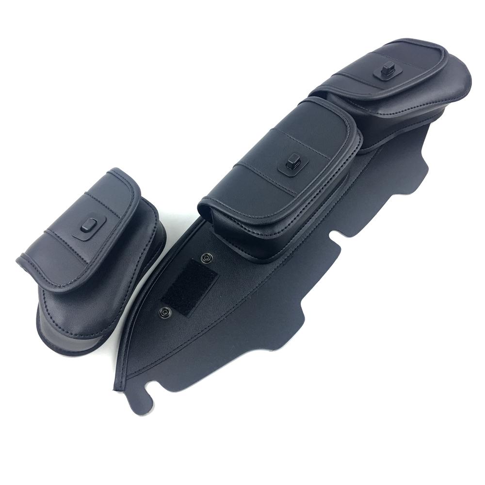 Dla Harley FLHT FLHTC FLHX Touring torba na przednią szybę siodłowa 3 kieszenie