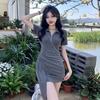 American Spice Girl Style POLO Neck Dress Women's Spring Dress 2026 New Design Irregular Slim Skinny Skirt
