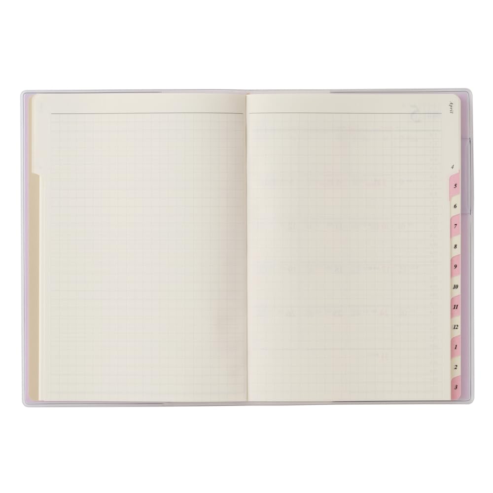 2026 Monthly Planner B6 - Lavender, Sunday Start, Memo Pages, April Start