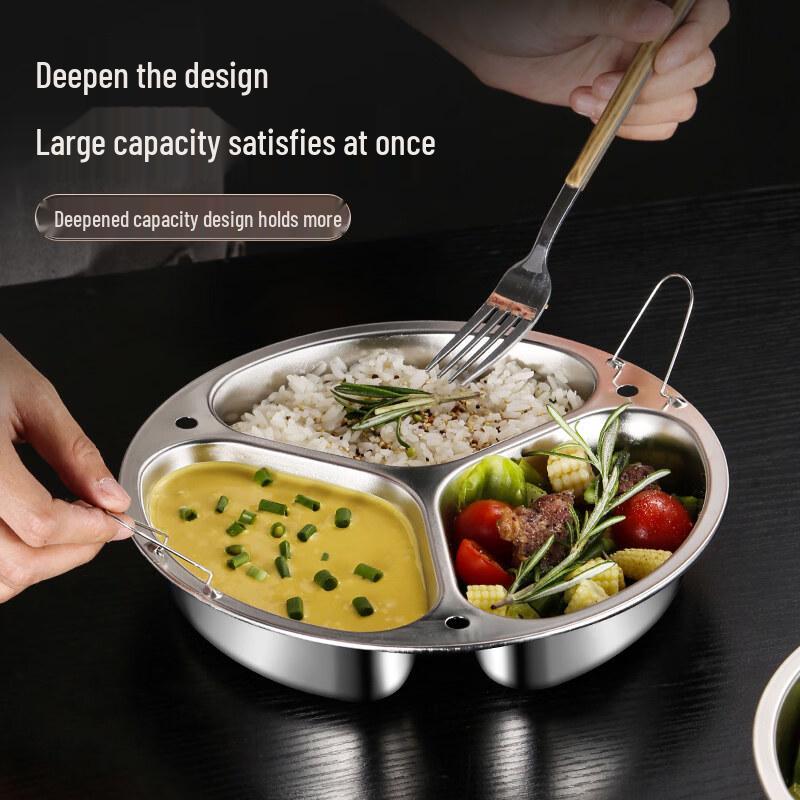 ZISIZ 304 Stainless Steel Divided Steaming Plate