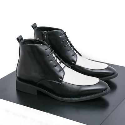 Fashion British Style Genuine Leather Mens Ankle Boots Lace Up Business Footwear Handmade Wedding Dress Shoes New Trend Man Basic Boots