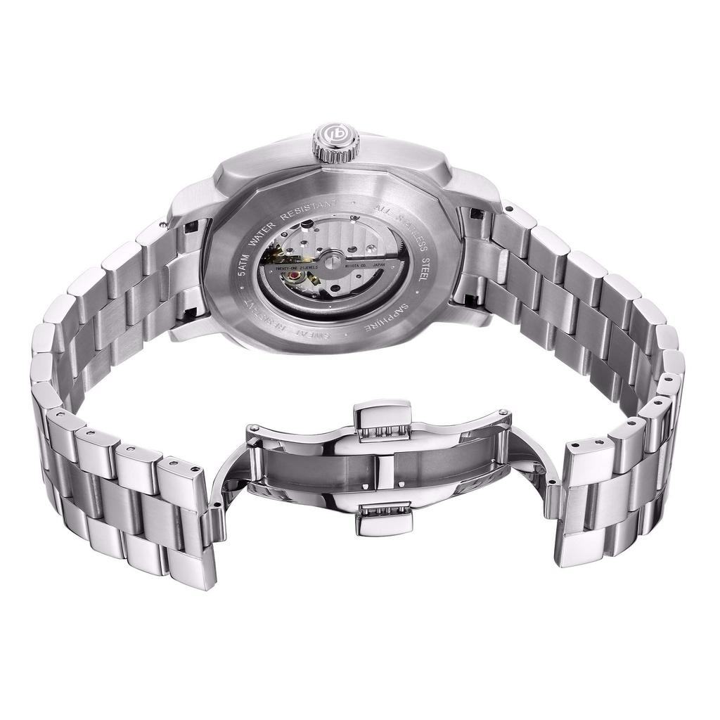 BINLUN Men's Analog Automatic Mechanical Watch with Tourbillon, Stainless Steel Watchband, Waterproof, and Sapphire Crystal [Parallel Import]