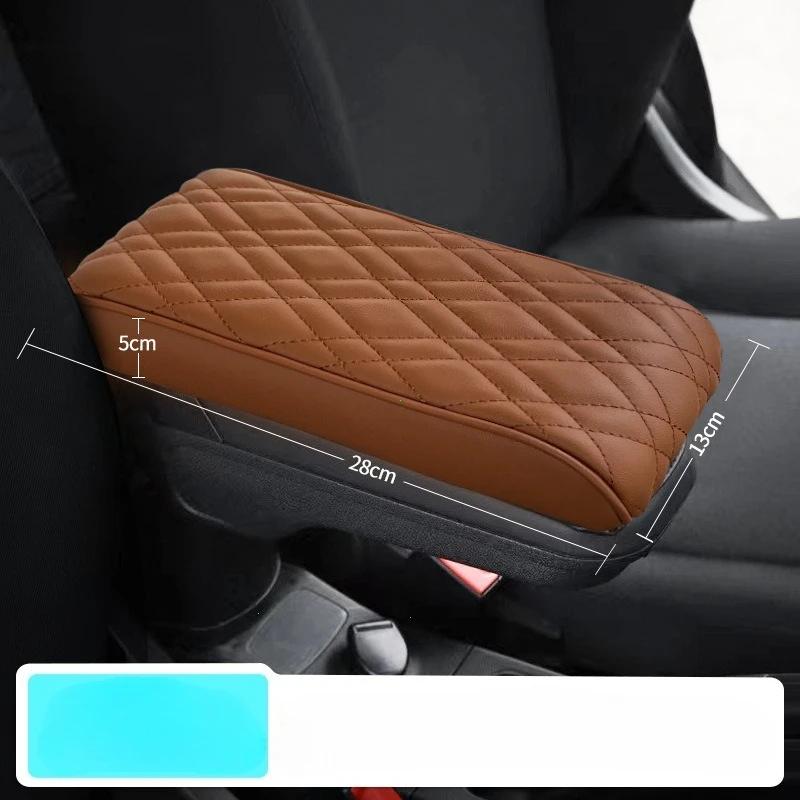 PU Leather Car Armrest Mat Center Console Arm Rest Protection Cushion For MINI Cooper F55 F56 F57 Auto Armrests Storage Box Pad