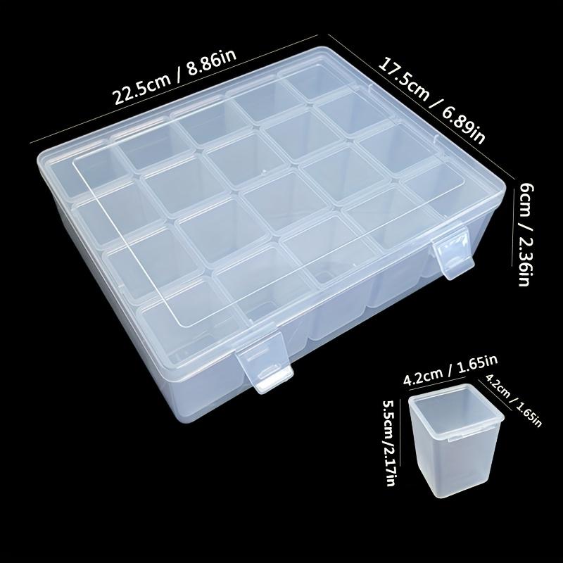 Adjustable Compartments Transparent Plastic Storage Box - Portable Organizer for Beads, Jewelry, Crafts, Small Hardware, Holiday Organizer