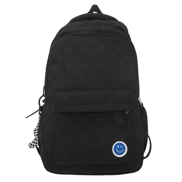 

School bag junior high school girls high school students large capacity backpack college students 2025 new backpack travel leisure bag Single Pack чорний