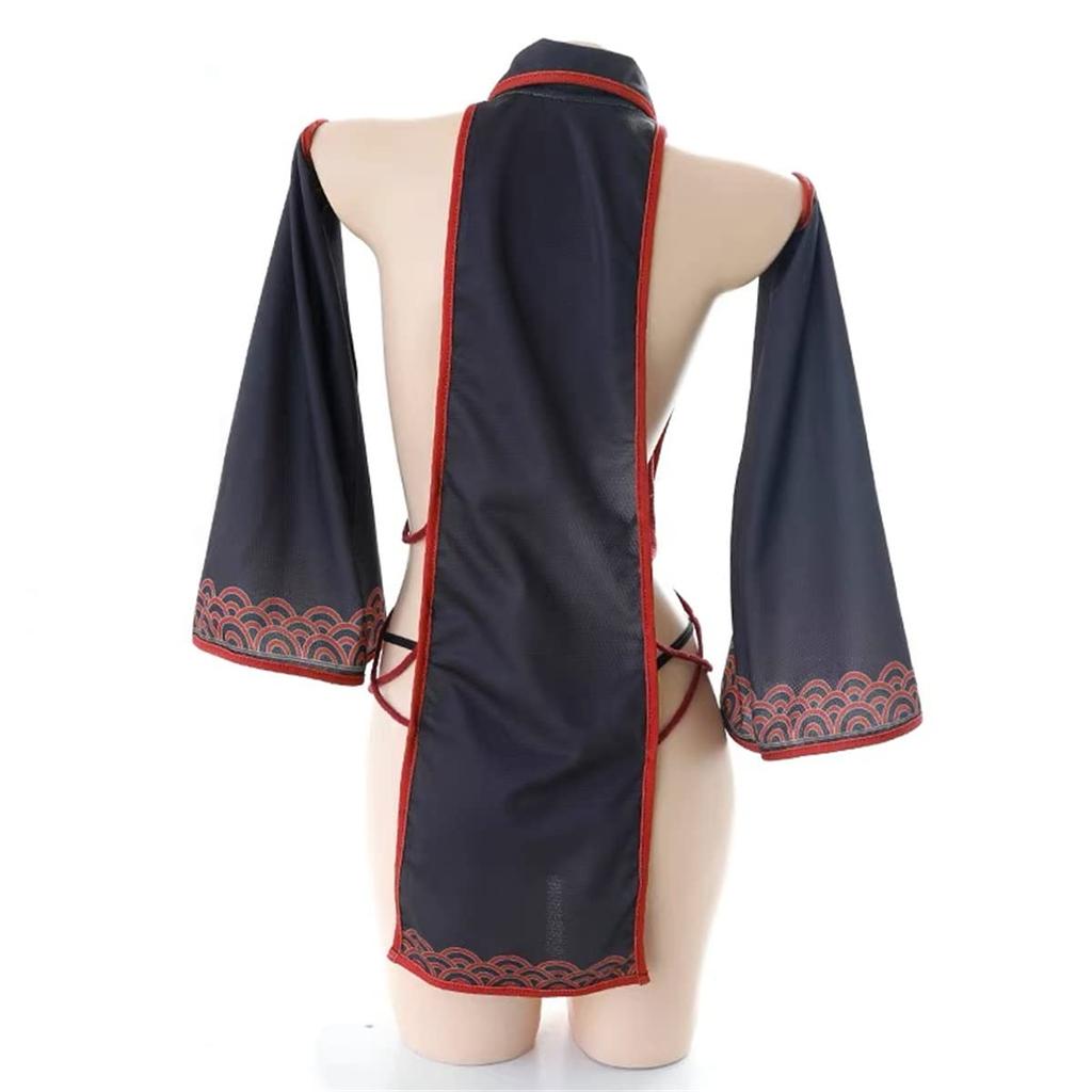 Jiangshi Cosplay Teufelchen Chinesisches Zombie Horror Kostüm mit Sexy Zombie Horror Halloween Set [SEXYTINE] Ärmel, Kostüm, Cosplay, Party, 3-teilig