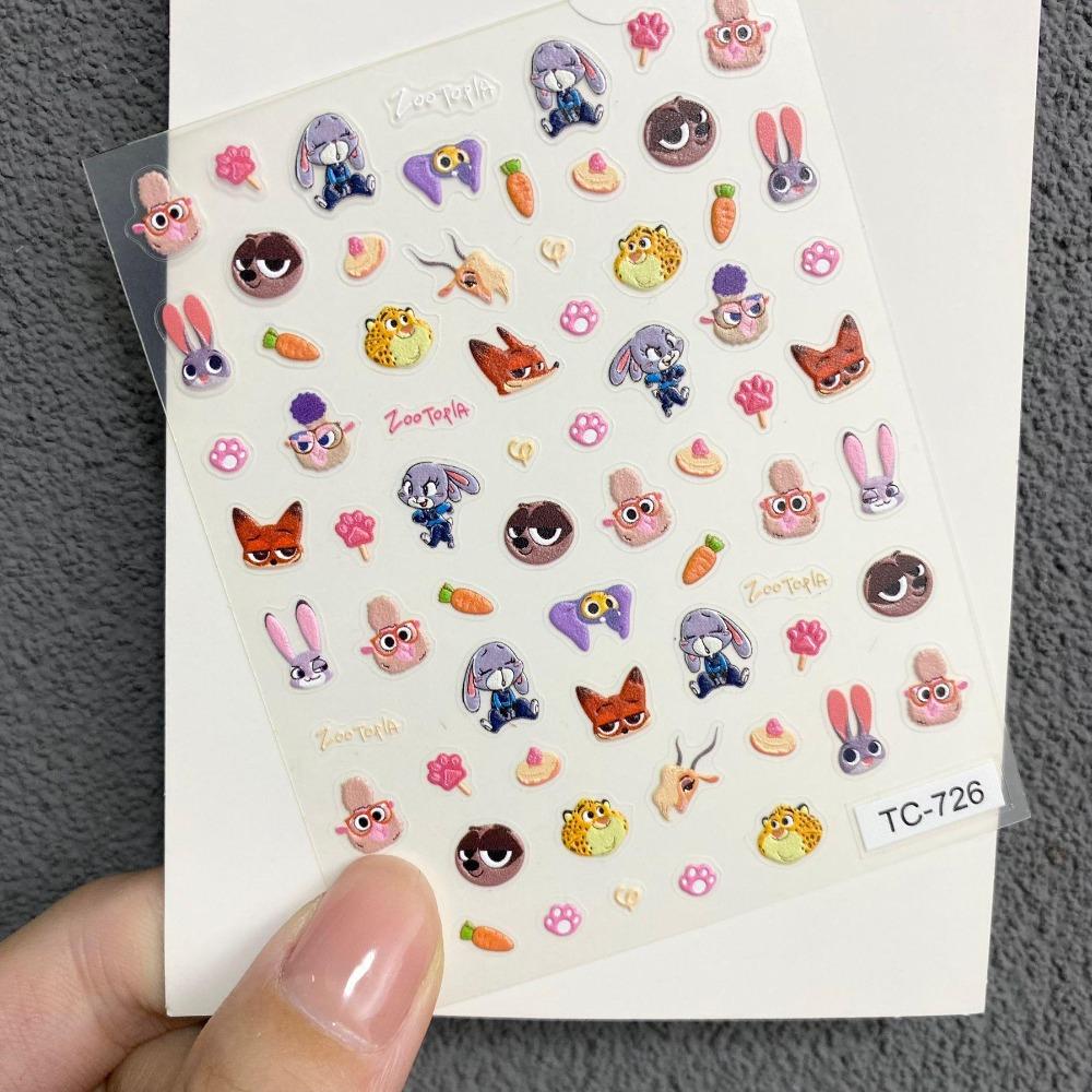 

Disney Zootopia Judy Nick Kawaii Stickers Cute Relief Three-Dimensional Adhesive Tape Creative Diy Nail Phone Case Gift for Girl TC726
