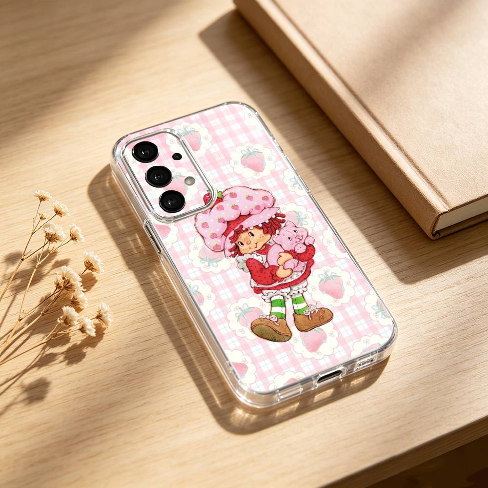 S-Strawberry S-Shortcake Wave Phone Case For Samsung S25,24,21,22,23,30,Ultra,20,Plus,Fe,Lite,Note Transparent Cover