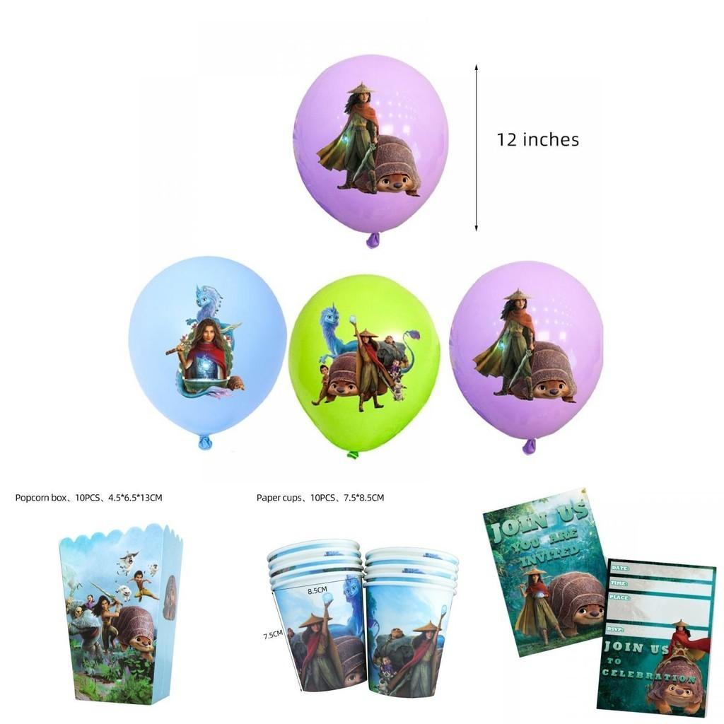 Raya And The Last Dragon Party Supplies Charming Tableware Plates Cups Tablecloth Banner Set